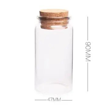 100 бр./lot, 100 ml, празна стъклена бутилка с дървена запушалка, бутилка с корк корк, стъклена банка, използвана за съхранение на