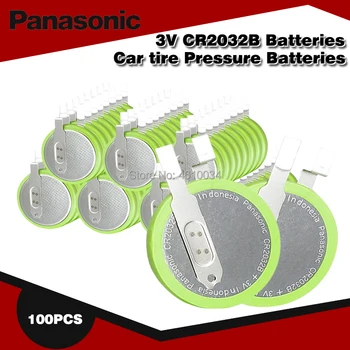 100 Бр. Оригинален Panasonic CR2032B CR2032HR 3 мм за Висока Въглероден Манган Бутон за Контрол на Налягането в Автомобилните Гумите Батерия