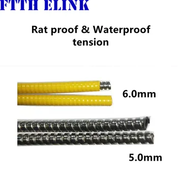 10mtr блиндирана празна тръба PVC с жълто пластмасово покритие 6,0 мм празна тръба от неръждаема стомана 5.0 mm без покритие от пластмаса