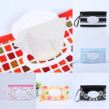 1БР Кърпички За Съхранение на Грижи За Дете Многократна употреба Портативни Мокри Кърпички Пътна Чанта Кърпа за Носене Опаковка Притежател
