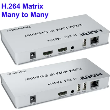 200 м HDMI IP KVM Разклонител За RJ45 Cat5e Cat6 Кабел Ethernet Мрежова Матрица за PS3 PS4 Xbox DVD Ключа КОМПЮТЪР На Няколко ТЕЛЕВИЗИОННИ Монитори