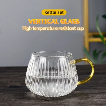 500 мл вертикален модел на стъклена чаша термостойкая удебелена чаена чаша домашна творческа скъпа чаша термостойкая чаша за вода