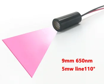 650nm5mw110 градуса, а едноредово Лазерен модул, 9 мм, а едноредово червен Лазерен модул