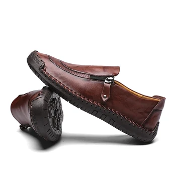DAFENP/ модни и ежедневни кожени мъжки обувки, износостойкая, нескользящая, дишаща, бизнес кожени обувки 38-48