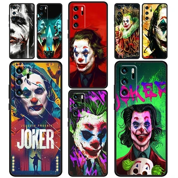 DC Jokers Cool Art Мек устойчив на удари Черен Калъф За Телефон Huawei P50 P40 P30 P20 P Smart Z Pro Plus 2019 2021 Калъф