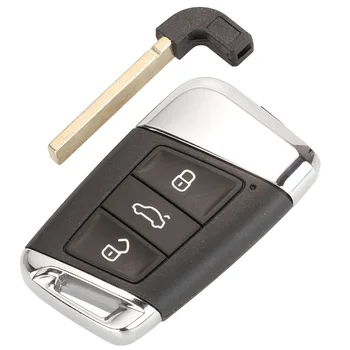 jingyuqin 3 Бутони на Дистанционното на Ключа на Автомобила Калъф За Фолксваген като пасат B8 Нов Magotan B5 Skoda A7 Опция за Автоматично Вмъкване на 