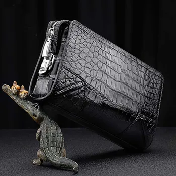 KEXIMA hanlante чанти от крокодилска кожа, Мъжки чанти от крокодилска кожа дълъг мъжки портфейл 2022 нова мъжка чанта мъжки клатч