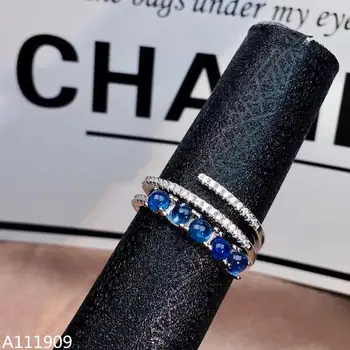 KJJEAXCMY бутик за бижута от сребро проба 925 с инкрустирани естествен сапфир скъпоценен камък женски пръстен подкрепа за откриване на лукса