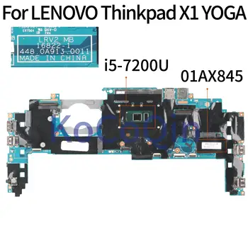 KoCoQin дънна Платка за лаптоп LENOVO Thinkpad X1 YOGA Основната SR2ZU I5-7200U 8 GB оперативна памет, дънна Платка 01YR141 01AX845 5B20V13702 16822-1