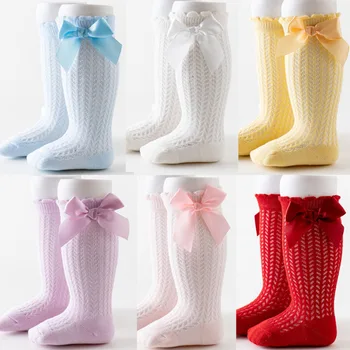 Melario/2022, Нови Есенни Чорапи За малки Момичета, Сладък Модни Мрежести Чорапи С Голям Лък, Детски Чорапогащи Принцеси За Момичета, Гамаши