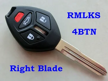 RMLKS Калъф за дистанционно ключ 2 3 4 Бутона, Подходящи За Mitsubishi Lancer Outlander Endeavor Galant MIT11R Blade