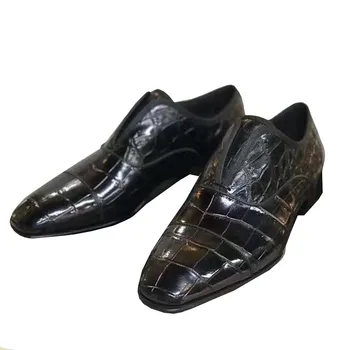 yinshang/ново записване, мъжки модел обувки, мъжки официалната обувки, офис бизнес мъжки обувки от крокодилска кожа, обувки от крокодилска кожа