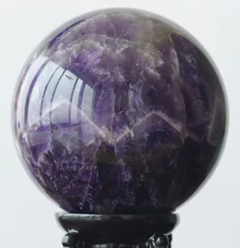 Голям Размер Естествен спокоен аметист Обхват кварцов кристална топка лечебни Естествени камъни и минерали