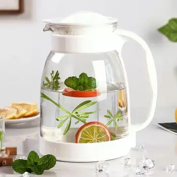 Домакински студен чайник с голям капацитет стъклена студено бяла чаша за вряла вода, чайник, определени домашен кана за сок сгъсти студен чайник