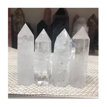Естествени ясни камъни пункта пръчки кристален кварц за декорация на дома