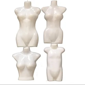 Женски манекен тялото на половината дължина на мъжки пластмасови гърдите манекен тялото дрехи стелажи за изложбата на стоки подвесная дъска манекен 10 бр./лот B063