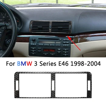 За BMW Серия 3 E46 1998-2004 Въглеродни Влакна Облицовани отдушник Тампон Стикери Кола Средства За оформяне на Косата