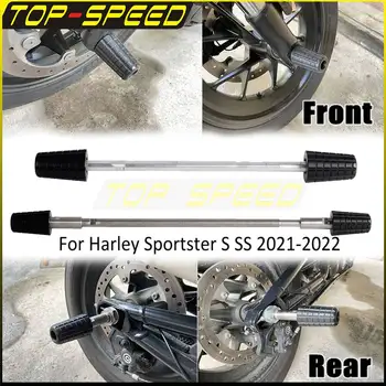 За Harley Sportster S SS 2021 2022 Мотор Предна/Задна Ос Вилка на Колелото Протектор Развалина Плъзгачи Шапки Покриване на Защита От Падане