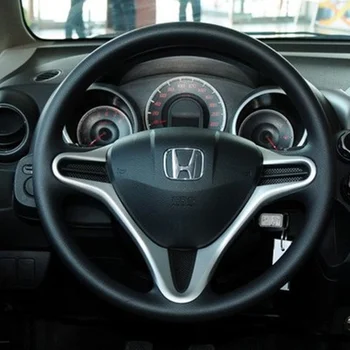 За Honda INSPIRE SPIRIOR Accord, Civic CRV Подходящ САМ Благородна прошитая ръчно Черна Замшевая Покриване на Волана Автомобилни Аксесоари