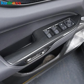 За Lexus NX 250 350 350 H, 450 H 2021 2022 Въглеродни Влакна Вратата на Колата Подлакътник Прозорци Асансьор Бутон за Включване Капак Завърши Аксесоари За Интериора