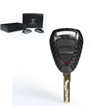 За Porsche Boxter 911 Cayman Днешно Карбон Черен/Червен Автомобил Умно Дистанционно Ключ Обвивка Ключодържател Калъф