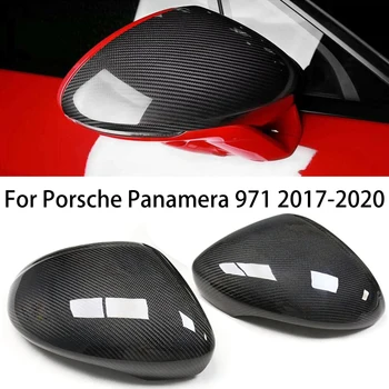 За Porsche Panamera 971 2017 2018 2019 2020 Капака на Огледалото за Обратно виждане, изработени от Въглеродни влакна, Шапки, аксесоари за автомобили