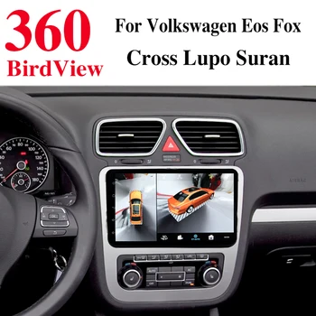 За Volkswagen VW Eos, Fox Cross Lupo Suran Автомобилен Мултимедиен GPS Аудио Радио-Навигация NAVI Плейър CarPlay 360 Гледка от Птичи поглед