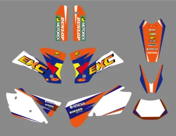 За мотоциклет KTM EXC 125 200 250 300 400 450 525 2004 Екип Графика за Фон Стикер Стикер EXC125 EXC200 EXC250 EXC300