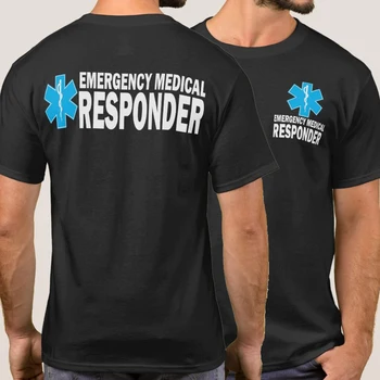 Звездата на живот EMR Medical Responder Дежурно парамедики носят тениска. Висококачествен Памук, Дишаща Топ Безплатна ежедневна тениска S-3XL