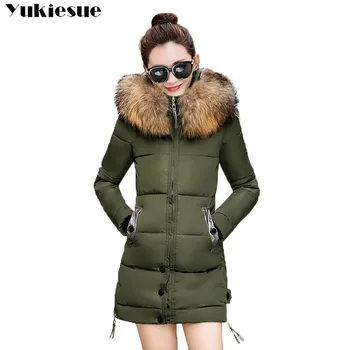 Зимно палто дамски дрехи 2022 ново, модерно и топло памучно дамско палто кадифе однотонная яке дамски парк с ципове ежедневни дамски яке