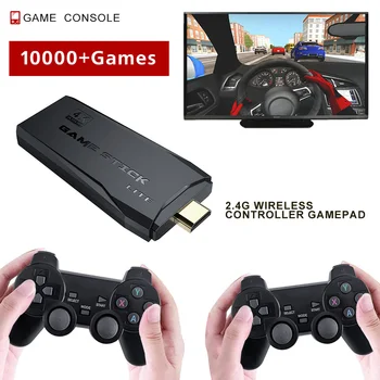Игрова конзола 64G с 10 000 + Класически Игри, Преносима Игрова конзола в ретро стил, Безжичен Контролер 2.4 G, Игрова Конзола HD За PS1/ GBA