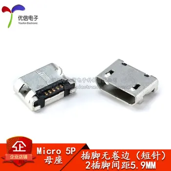 Изцяло меден конектор Micro 5 ПЕНСА без кримпване на зубцах вилката MK5P и задната носи етикет за услугата микрофон USB изход