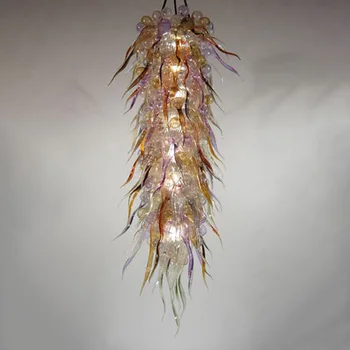 Модерните Висящи осветителни Тела От Бластване стъкло ръчна изработка, Led лампи, Полилеи от Муранско дърво, Всекидневна, 54, 60 см