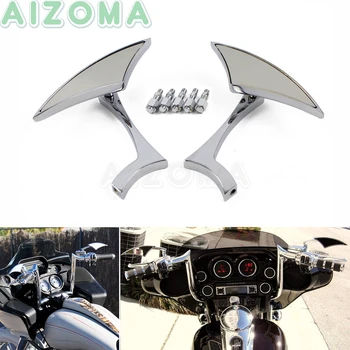 Мотоциклетное Огледало за Обратно виждане fit Cruiser Bobber 8/10 мм Регулируеми Странични Огледала за Harley FLS Slim Softail Wide Glide FXD по Поръчка