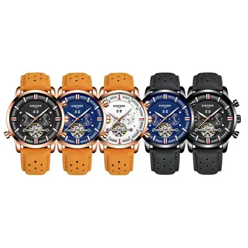Мъжки Автоматични Механични Ръчни часовници С Водоустойчив Светящимся Камък дисплей на 12 Часа
