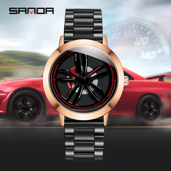 На Biana Rim Watch Хъб Индивидуален Дизайн На Спортен Автомобил Rim Въртящи Се Часовникът Е Водоустойчив Творчески 2021 Мъжки Часовник Мъжки Джанти Ръчни Часовници Часовници