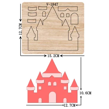 Нов замък дървени печати режещи печати за scrapbooking Няколко размера V-1847