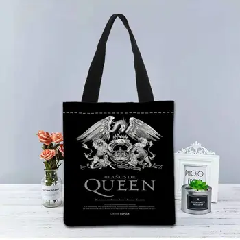 Нова изработени по Поръчка Чанта с принтом Кралица, холщовые чанти за пазаруване, Ежедневни Полезна Чанта на Рамото, женствена чанта
