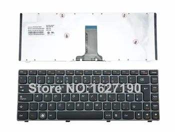 Новата Британска Клавиатура за лаптоп LENOVO IdeaPad V370 СЪС СИВА РАМКА, ЧЕРНА Клавиатура за лаптоп с 9Z.N5TSW.A0U B6ASW 25-011602