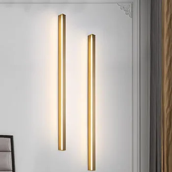 Нови Led осветление Стена Нагоре Надолу Дълъг Минималистичен, с монтиран на стената лампа Дневна Спалня Нощни Преминаване Стълбище Кухня Стенен Лампа за Вътрешно Осветление