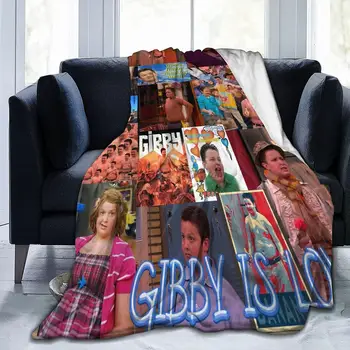 Одеало Wujiuo Humor Gibby, Подходящо Ултра Меко Лесно Флисовое Одеяло за офис на дивана-легло, Юрган за Кондициониране на въздуха 50X