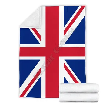 Одеало козината хартата на Обединеното Кралство куче печатни Подходящ за носене Одеяло Възрастни За Деца Топло Одеяло Шерпа