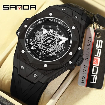 Оригинален Дизайн, висок клас на Марката на BIANA Мъжки Спортни Кварцови Часовници Силикон каишка Водоустойчив Ръчен Творчески Луксозни Reloj Hombre