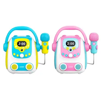 Преносима Поющая Машина с Микрофон Bluetooth Пластмасов Домашна Музикална Играчка Ktv за Вечерни Пътуване На Открито Бебета Момчета и Момичета