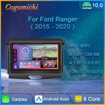 Радиото в автомобила на Android За Ford Ranger 2015-2020 Мултимедиен Плейър с RDS GPS Навигация Стерео Без 2din 2din Сензорен Екран Carplay