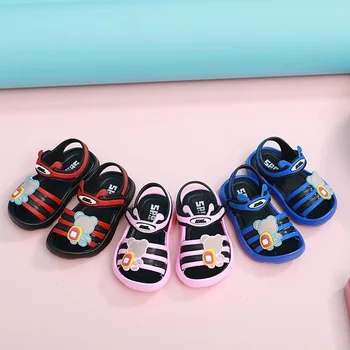 сандали Сандали за момичета обувки принцеса от 1 до 4 години на детски сандали нова детска плажна обувки мека подметка приплъзване