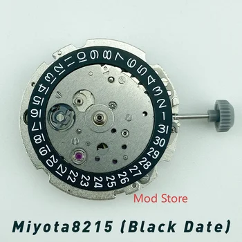 Свободно метална халка за набиране/винтове/прът Новата версия на механизъм Miyota8215 с черен колесиком дата (дата на 3)