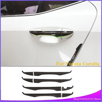 Тампон За защита на дръжката на Вратата от настоящето въглеродни влакна (мека) За 2014-2018 Toyota Corolla Автомобилни Външни Аксесоари Комплект от 8 теми