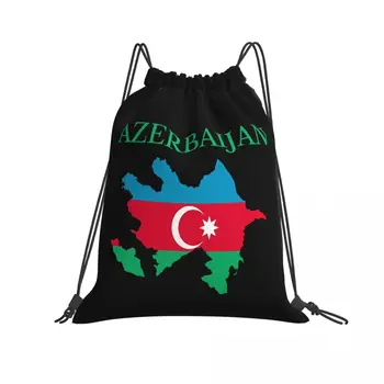 Чанти на съвсем малък Спортна Чанта Флаг на Азербайджан Карта Сладък Раница R282 Раница Хумор Графика