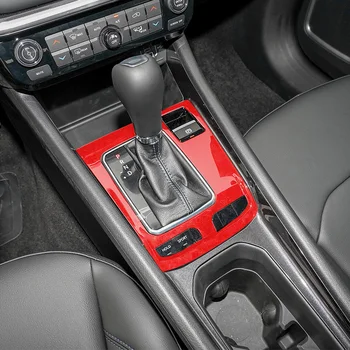 Червен Интериор на Автомобила Смяна на Скоростната Кутия Панел на Кутията Украса Украса Стикер ABS Подходящ за Jeep Compass 2021 +